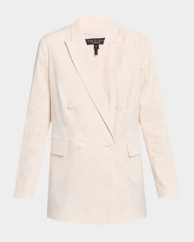Emile Double-Breasted Linen Blazer